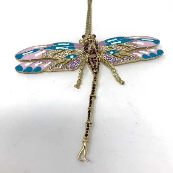 Betsy Johnson dragonfly necklace